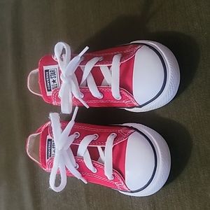 Kids Converse all star sneakers, red, size 10